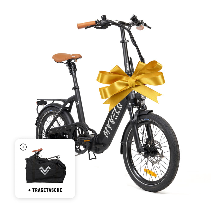 Berlin electric folding bike including carrying bag