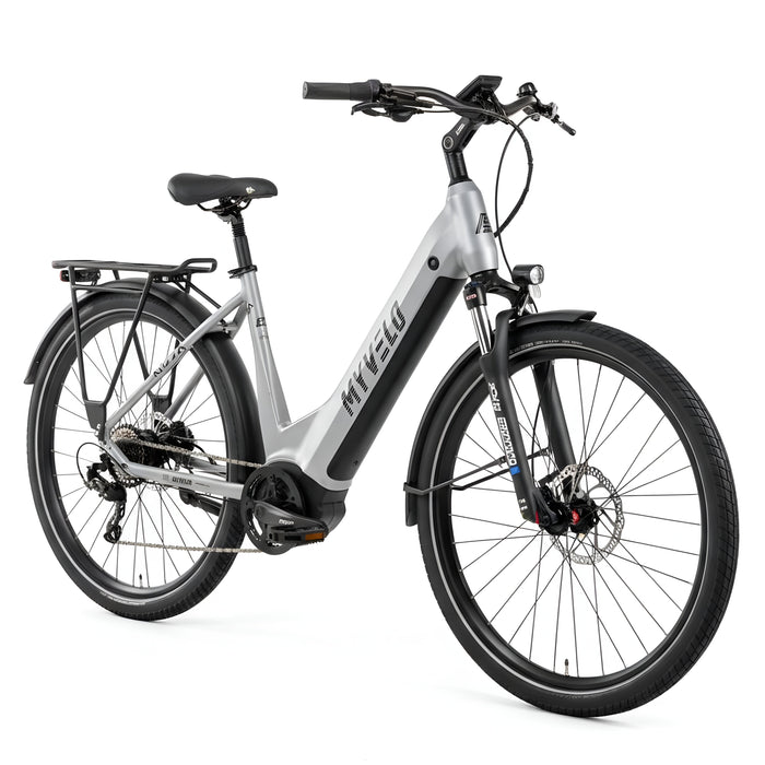 MYVELO Nizza E-Bike Trekking Graphit Silber