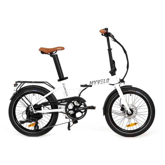 MYVELO Zürich Elektro-Klapprad weiß